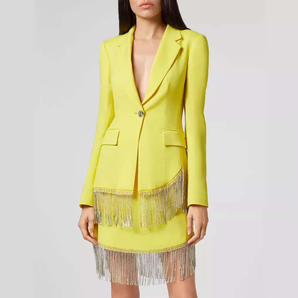 

Профессиональный костюм Celebri Sle 2022, тканевая юбка миди на одной пуговице, комплект внутренней одежды, комплект из двух предметов для женщин