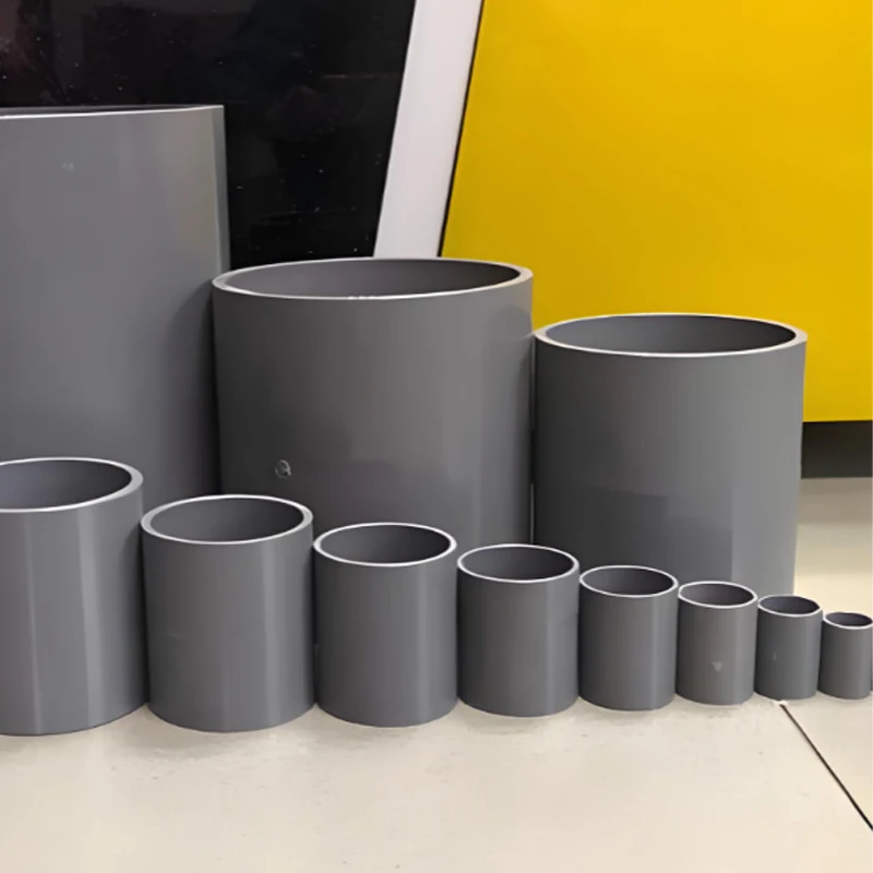 Dark Grey UPVC Pipe Straight Connector, Inner Diameter, 20-110mm, Suitable for Horticultural Irrigation Accessories