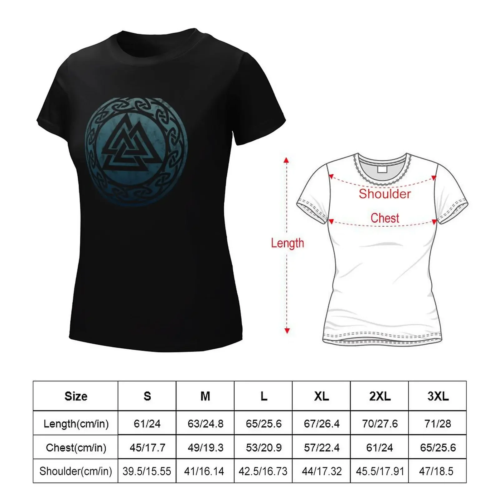 Valknut, Celtic Knot Odin Norse Symbol T-shirt aesthetic clothes Short sleeve tee graphics new edition t shirts for Women