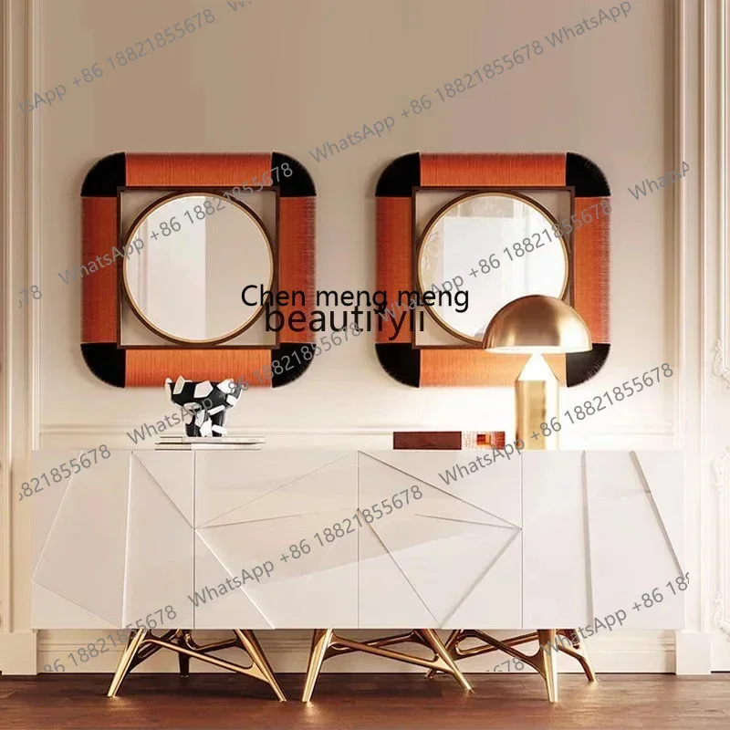 

xzItalian light luxury dining side, restaurant storage, decorative cabinet entrance, solid wood