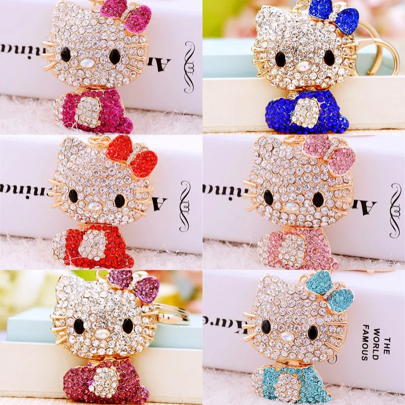 

Cute Hello Kitty keychain cartoon anime Kawaii women backpack accessories desktop decorations toy student girl gifts wholesale