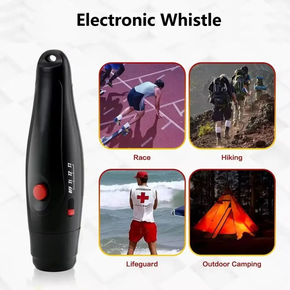 3 Sound Effects Electronic Whistle ABS High Volume Match Whistle with Lanyard Multifunctional Sports Traning Whistle