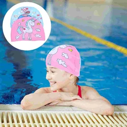 2 Pcs Swimming Cap Cute Children's Boy Kids Hat Caps 2100X1550X050CM Polyester