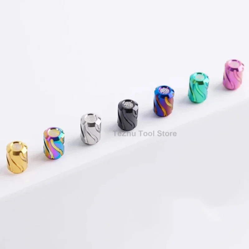 

2pc Titanium Valve Cover Waterproof Dustproof MTB Road Bicycle Cap Removal Tool Cycling Parts Accessories