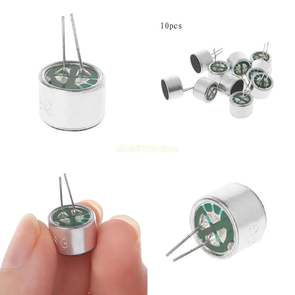 F62C 10 ПК/Лот с 2 -контактными кабелями капсулы -электрический конденсатор микрофон 9767 Микрофон для интермона, монитор,