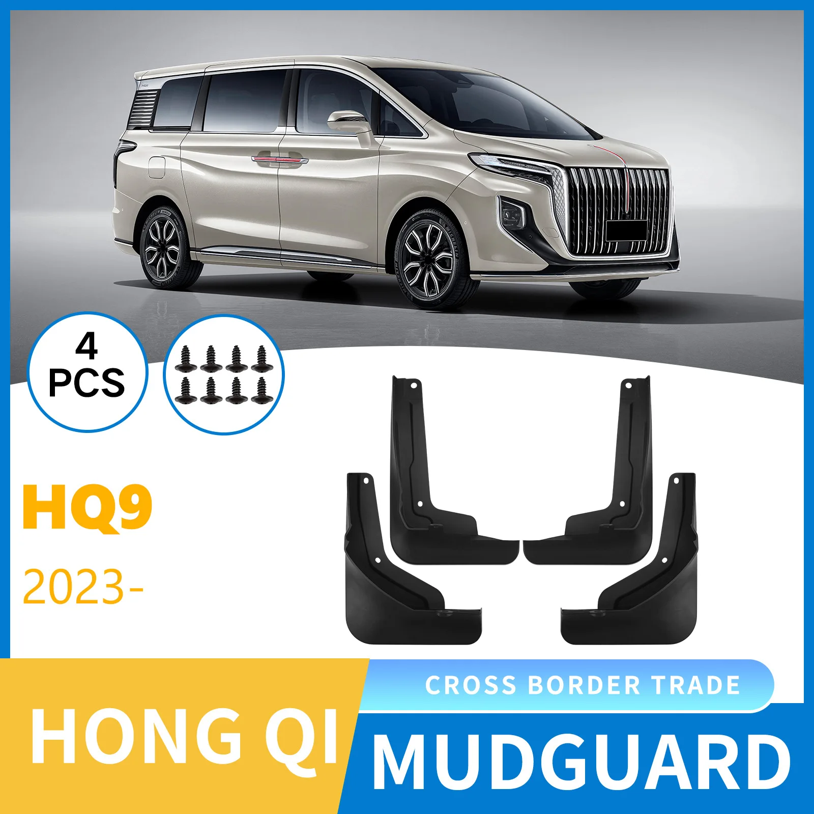 

Fenders suitable for Hongqi Hong HQ9 2023-2025 car tire mudguard modification,Front Rear Flares Splash Guards Cover Car Accessor