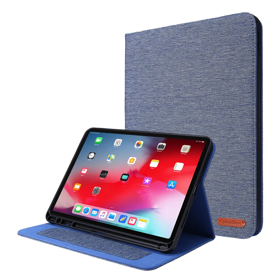 

Fabric Stand Cover Case for iPad Pro 11 With Auto-Sleep/Wake Shockproof Protective Tablet Shell for iPad Pro 11 2018-2020