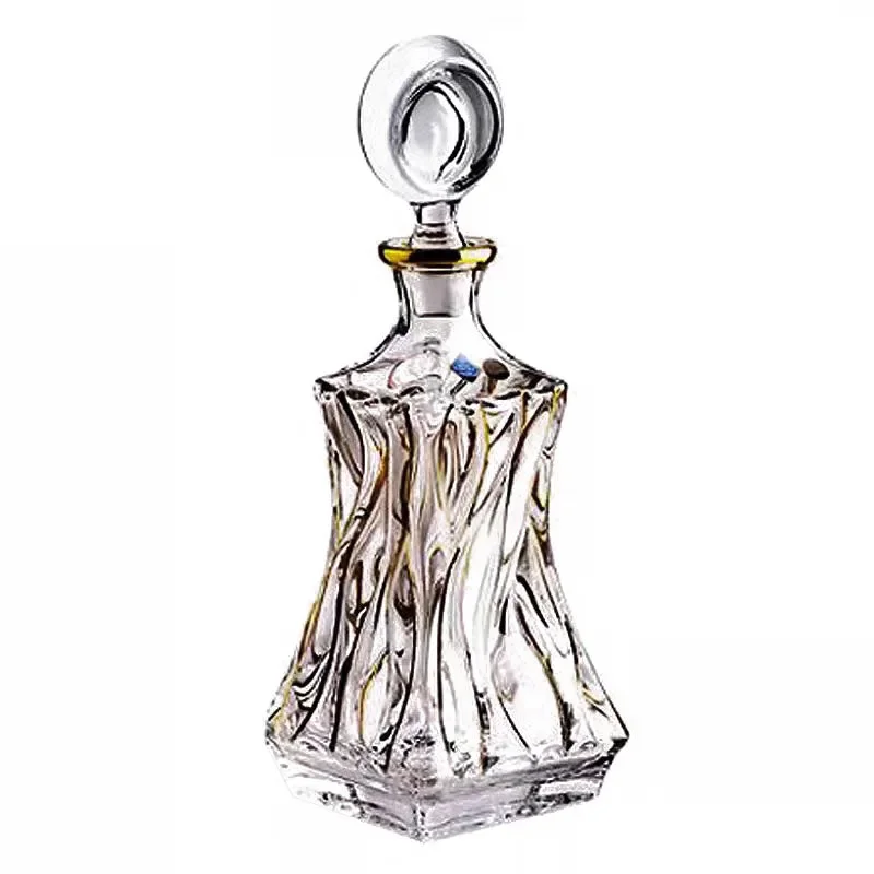 Crystal glass hand-painted gold, whiskey glass, foreign wine glass 2 wine set