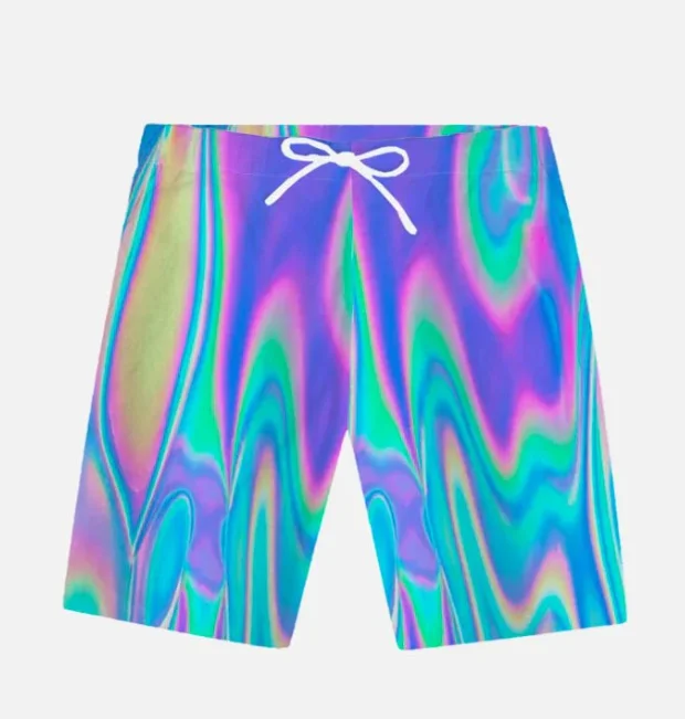 2026 Summer Fashion New Men's Casual Outdoor Sports Tassel Print Quick Drying Trendy Mesh Beach Vacation Shorts