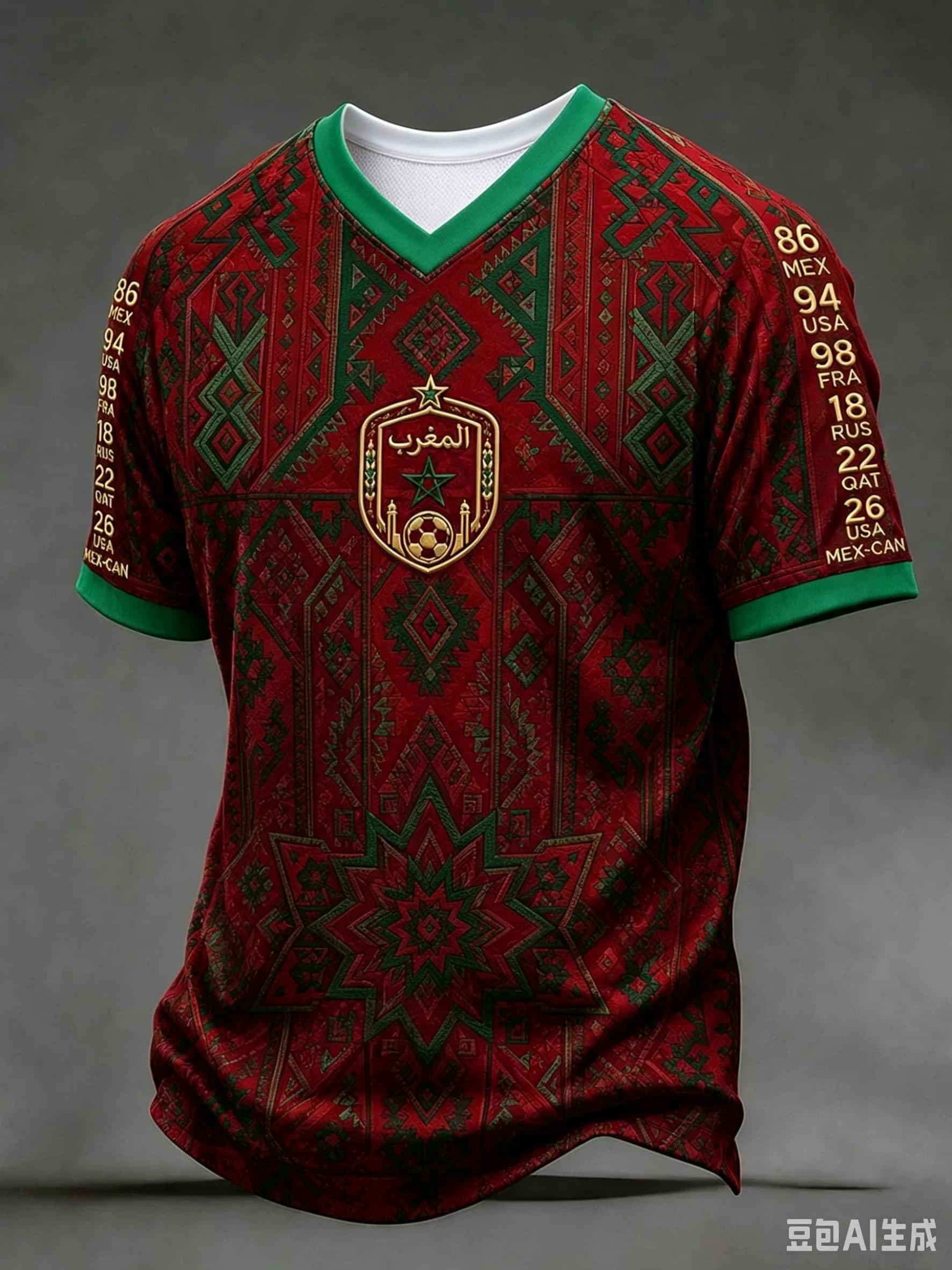 NEW Morocco Team Soccer Jersey 3D Printed Quick-dry Breathable Short Sleeve Football Shirt  Fan Training Sports Family Kids Tees