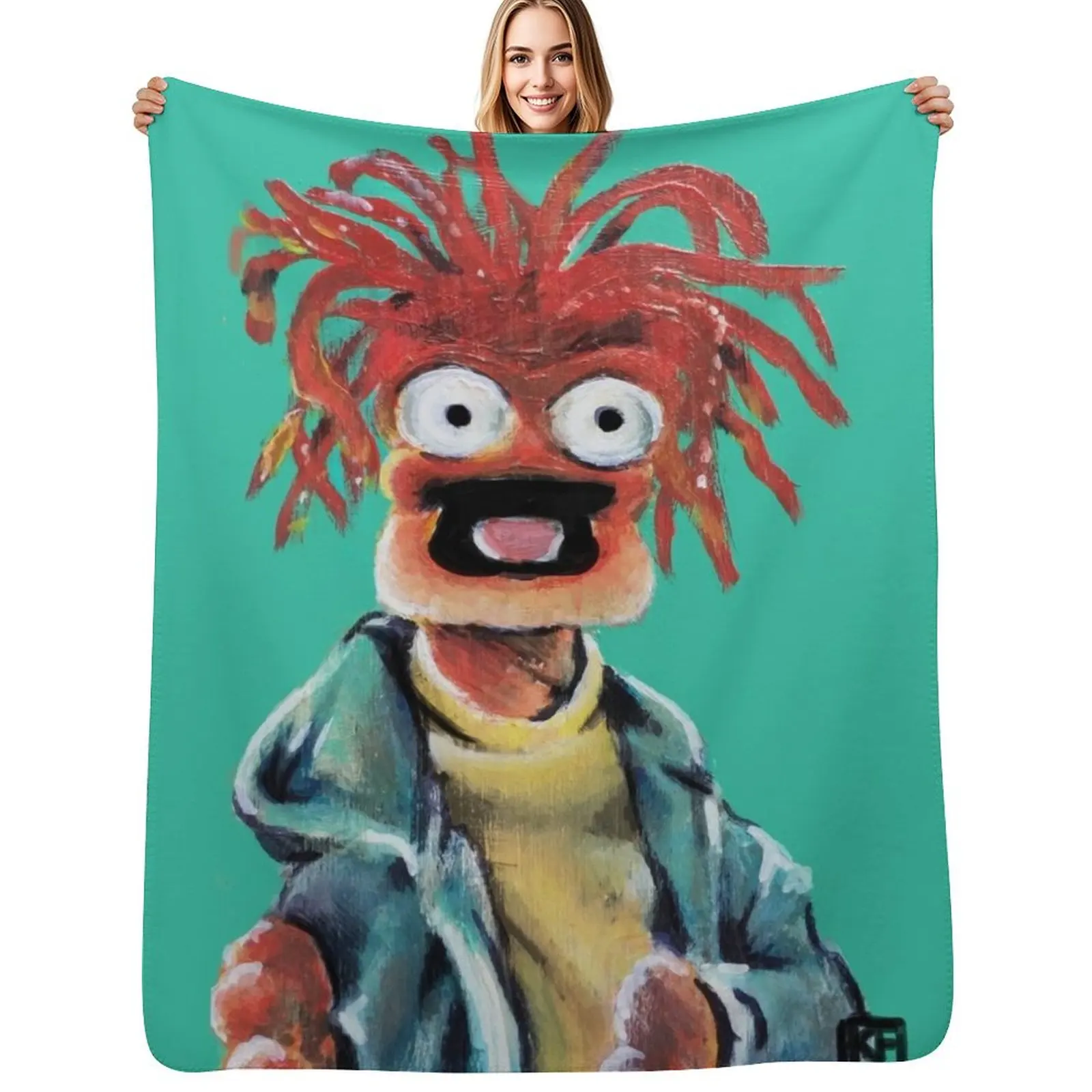 Pepe The King Prawn Fan Art Throw Blanket Foldable Soft Warm Blanket for Outdoor Use