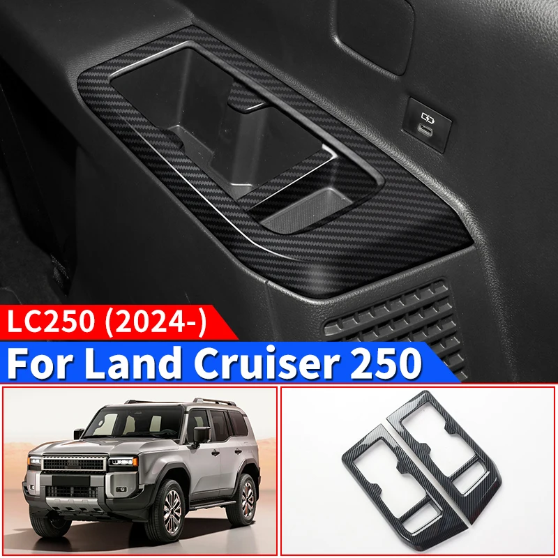 

For Toyota Land Cruiser 250 2024 1958 Prado LC250 FJ250 Third Row Left and Right Water Cup Decoration Frame,Interior Accessories