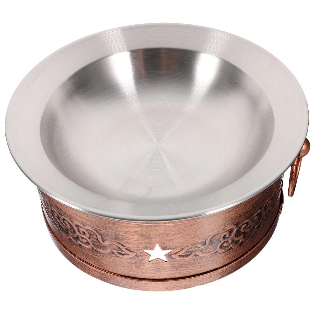 

1 Set Seafood Beef Frying Pot Stainless Steel Stockpot Large Capacity Vintage Style Stove Set Durable Outdoor Camp Restaurant