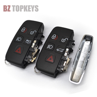 Car key shell 5buttons for Jaguar XJ XF XE F Land Rover Range Rover Sport Evoque Vogue KOBJTF10A remote key case blank