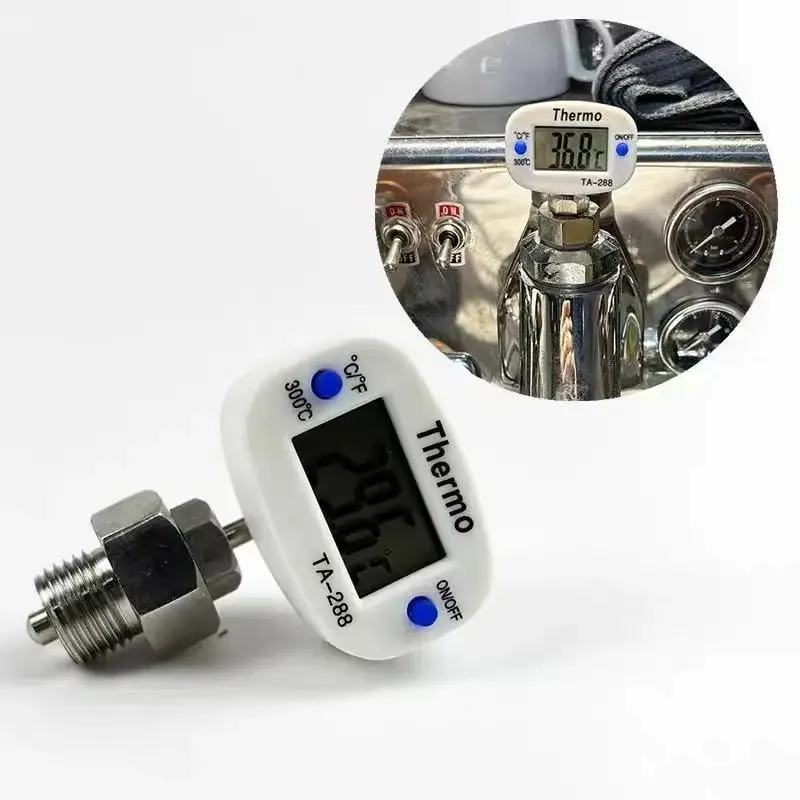 

New DIY E61 Coffee Machine Boiling Head Thermometer, Customized Probe, Precise Temperature Measurement
