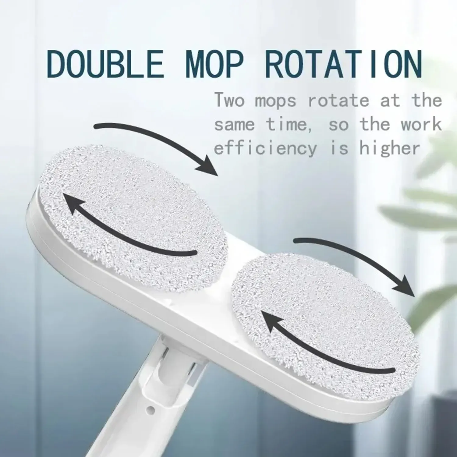 2 in 1 Wet & Dry Wireless Home Cleaner Electric Spin Mop Cleaner Automatic Car Glass Ceiling Door Windows Floor Scrubber Machine