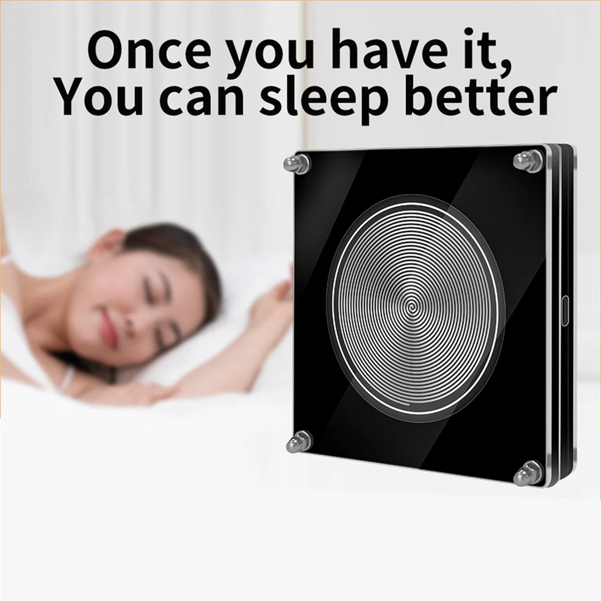 ABGI-2X 7,8 Гц Ультра-низкочастотный генератор импульсов Шумана Повышение сна Генератор волн Шумана-серебристый