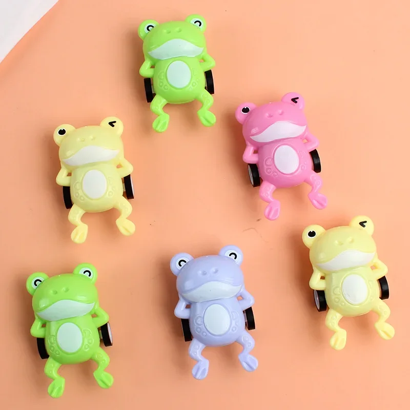 

5 Pcs Cartoon Cute Simulation Frog Shape Kids Trolley Pull Back Car Inertia Mini Frog Car Party Boys Girls Small Gift