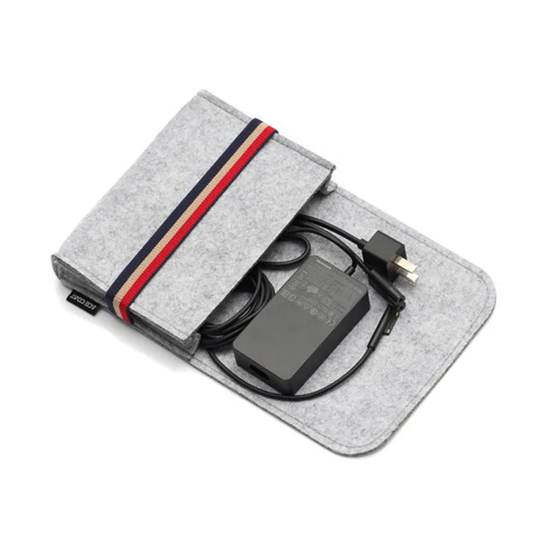 1PC Mini Felt Pouch USB Data Cable Travel Organizer Key Coin Package For Earphone Card Organizer Power Bank Chargers Storage Bag