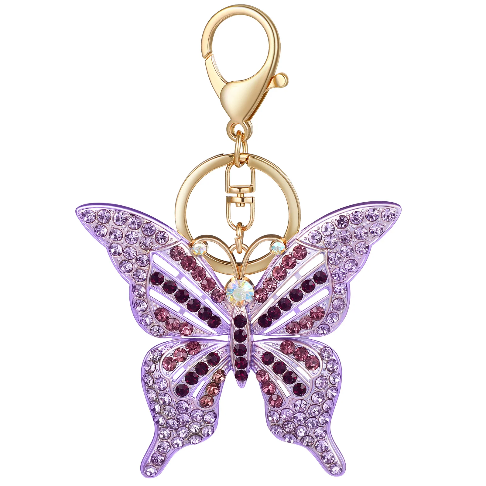 

Key Chain Bag Charm Keychains for Backpacks Butterfly Women Pendant Gifts Ring Holder Rings Bling Locket