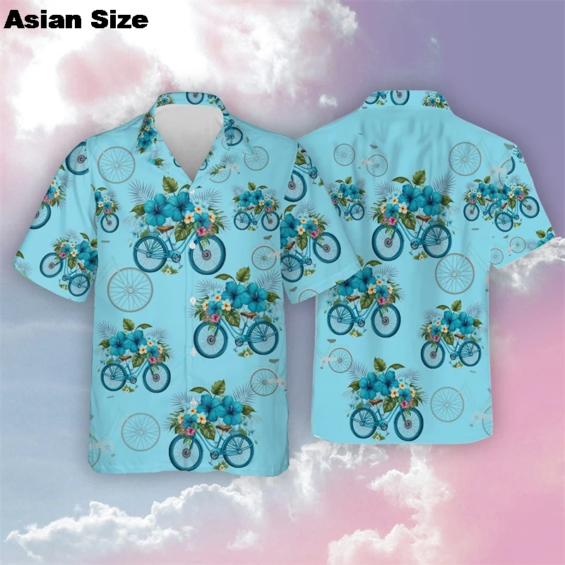 

Cycling Lover Bicycle 3D Printed Shirts For Men Clothes Mountain Bike Club Sport Lapel Blouse Cycle Team Party Short Sleeve Tops