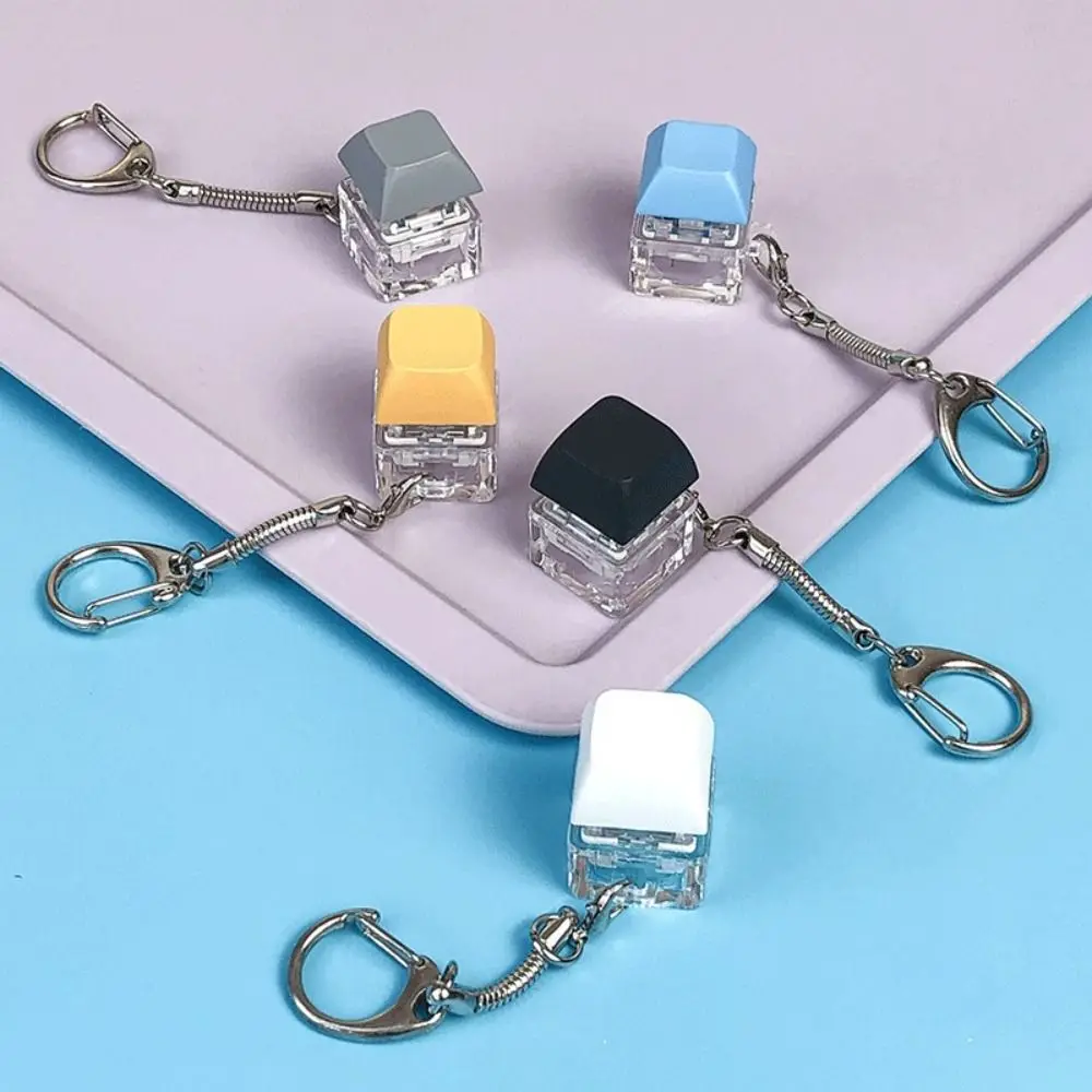 Click Button Fingertip Button Keychain ABS Keyboard Switche Mechanical Switch Keychain Trinket Without LED Light