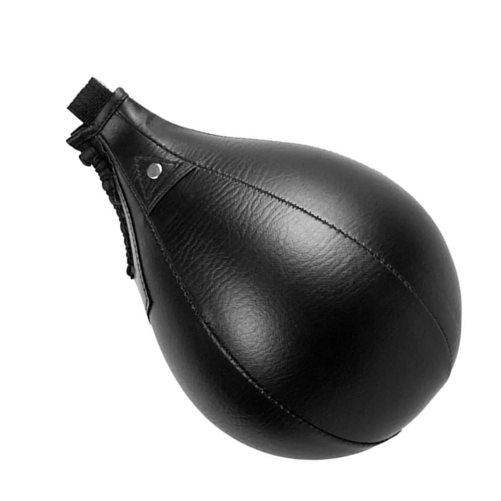 2pcs Durable PU Leather Boxing Speed Bag Stitched Pear Shaped Reaction Ball Teardrop Hanging Hanging Speed Ball Home Gym