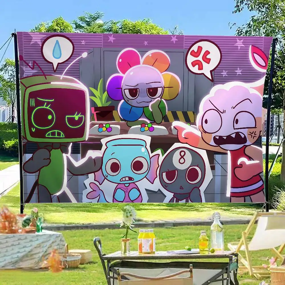 

Настенный баннер Game World D-DandyS W-World с мультяшным флагом и научно-фантастическим дизайном для декора комнаты и дома