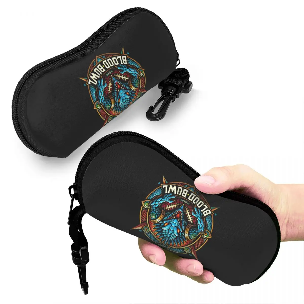 

Lagrt Blood Bowl Shell Glasses Case Portable Sunglasses Box Women Men Soft Eyeglasses Bag Pouch
