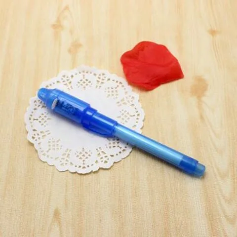 Leuchtender Lichtstift Magic Purple 2-in-1 UV-Schwarzlicht-Kombination Zeichnung Unsichtbarer Tintenstift Lernen Bildungsspielzeug für Kinder