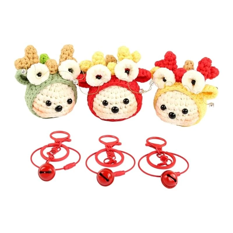 E06B Beginners Crochet Kits Crochet Animal Dolls with Yarn Crochet Hooks Instructions
