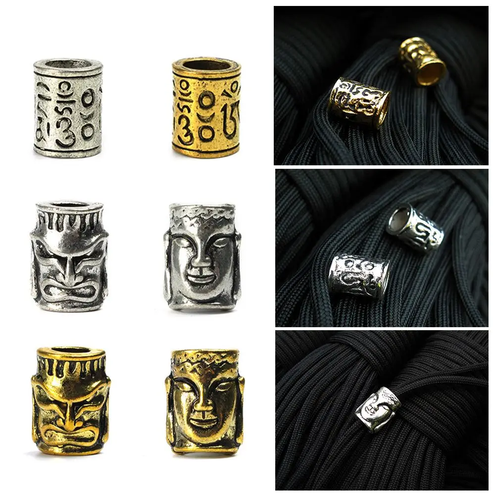 1pc Jewelry Braided Parts Paracord Bracelet Accessories Paracord Beads Knife Lanyards Decoration Metal Charms Skull