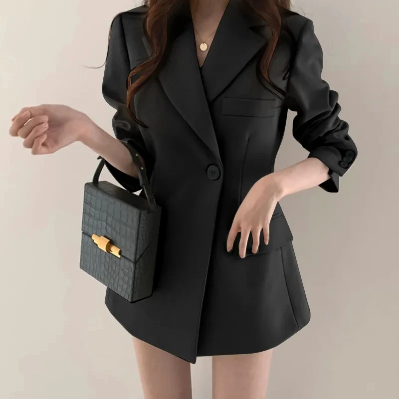 Veste doublée pour femmes, nouveau Style rétro Hong Kong, Chic, Slim Fit, costume décontracté pour étudiantes, haut à la mode, Blazer rose, printemps et automne 2026