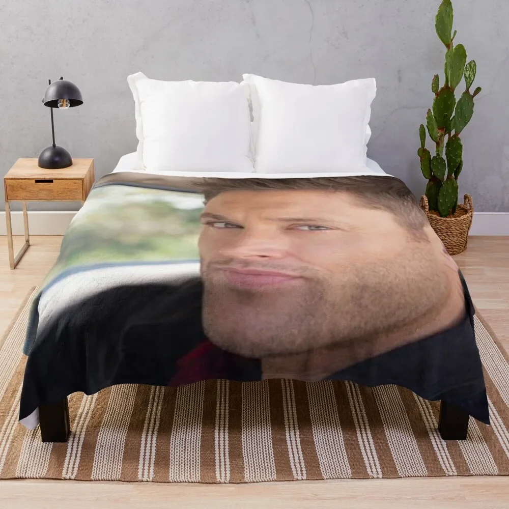 

Supernatural Dean Winchester Jensen Ackles Throw Blanket Faux Fur Soft Warm Blanket for Bed