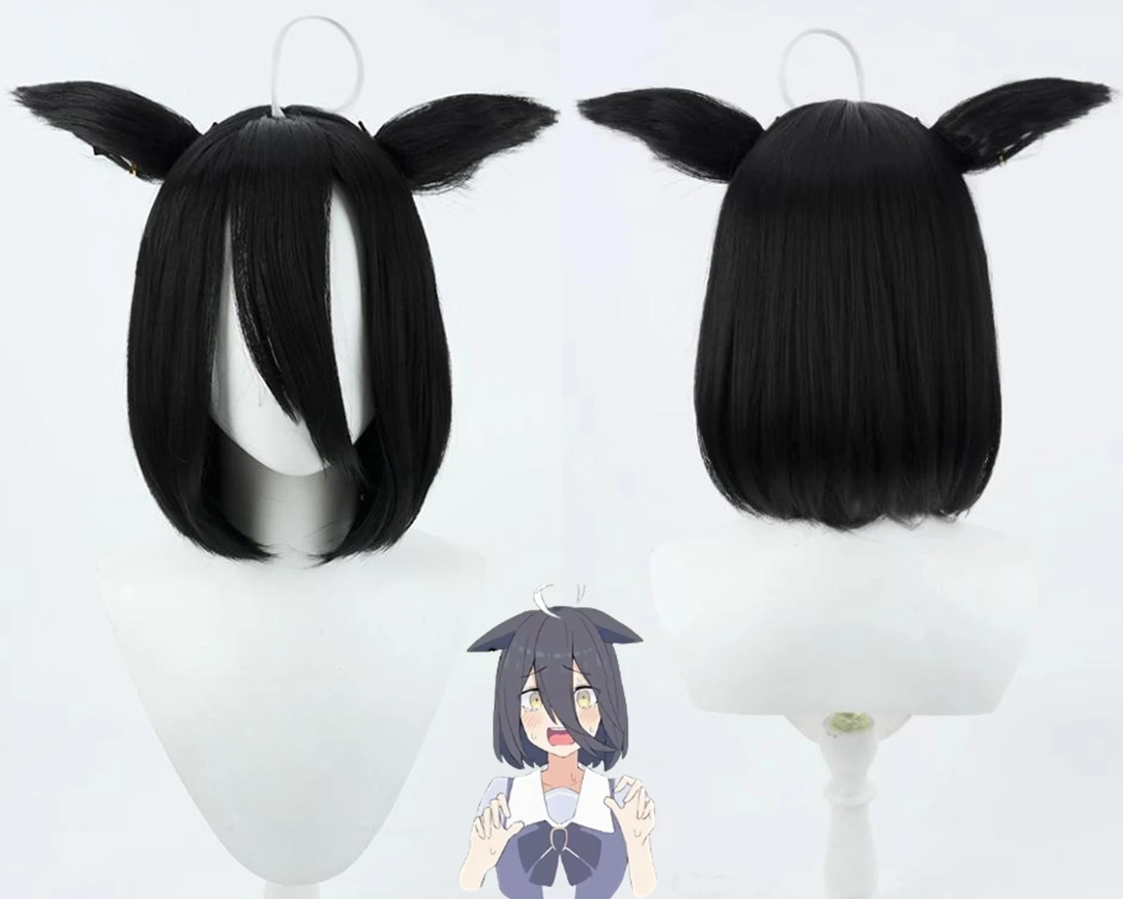 

Короткий парик для косплея Uma Musume Pretty Derby Manhattan Cafe, парик для аниме-вечеринок, термостойкий синтетический парик