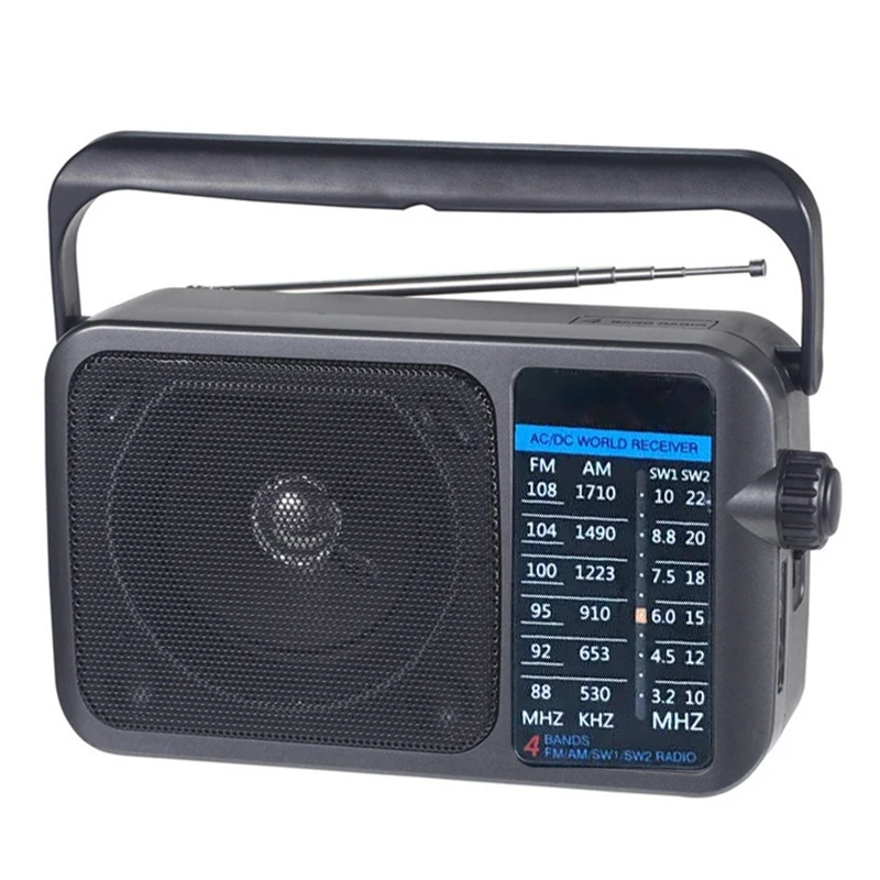 Full Band Radio IS-2400AC Portable Vintage Handheld FM Radio With Speakers Battery-Powered For All Occasions