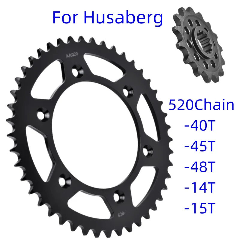 

For Husaberg FC350/400/450 FC550/501 FC600 4/6 Speed FF400 FS/FE350/501/550/450/600 E Motor Sprocket 520-14/15/40/42/45/48 Teeth