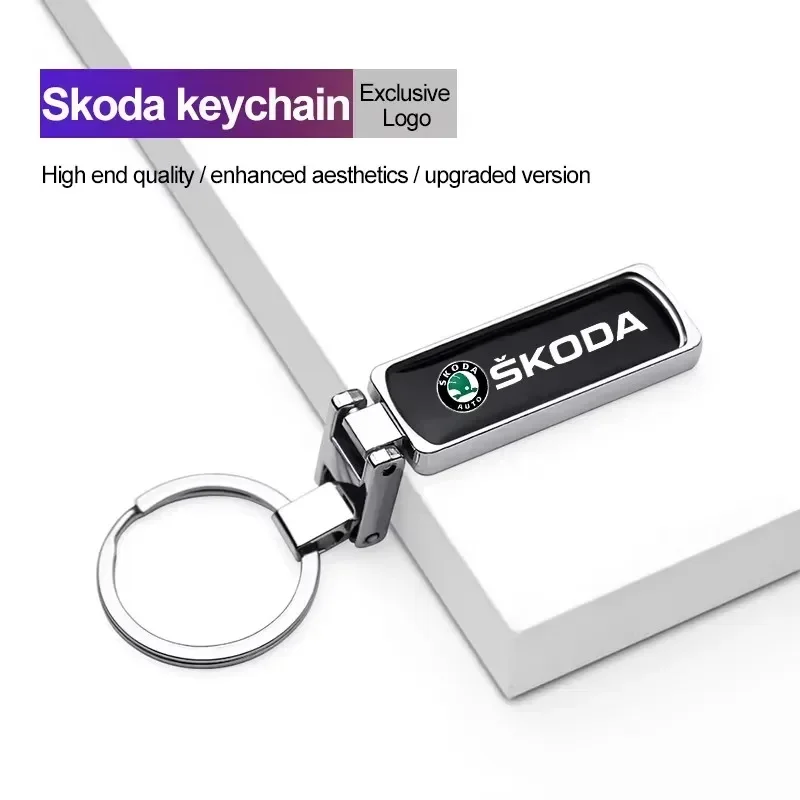 

Металлический прочный ремешок для ключей от автомобиля, кольцо с пряжкой, держатель для Skoda Octavia Superb Karoq Fabia Enyaq Rapid Kodiaq Scala Kamiq Yeti