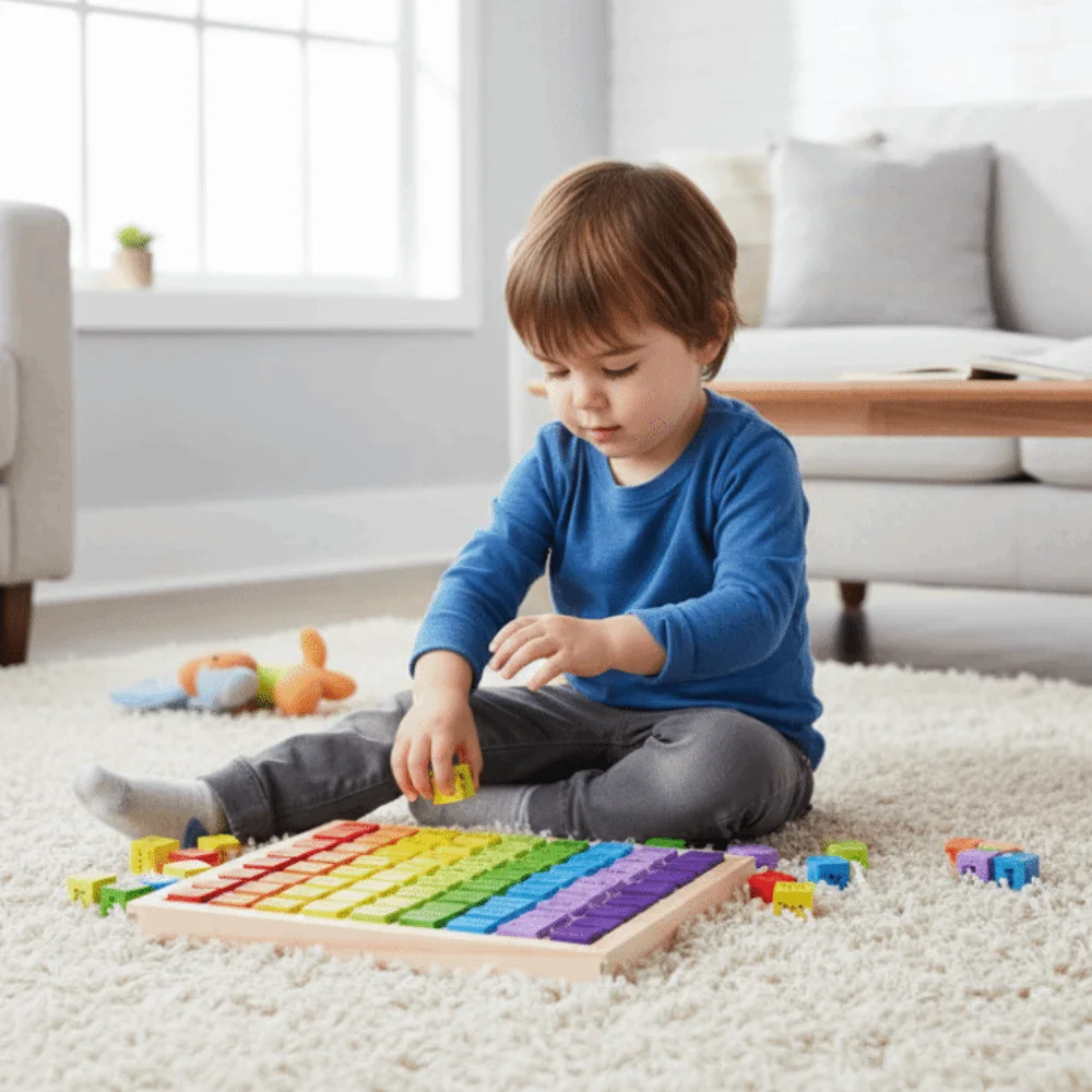 

Counting Blocks Multiplication Table Board Wooden Brain-boosting Math Education Toy Interactive Colorful