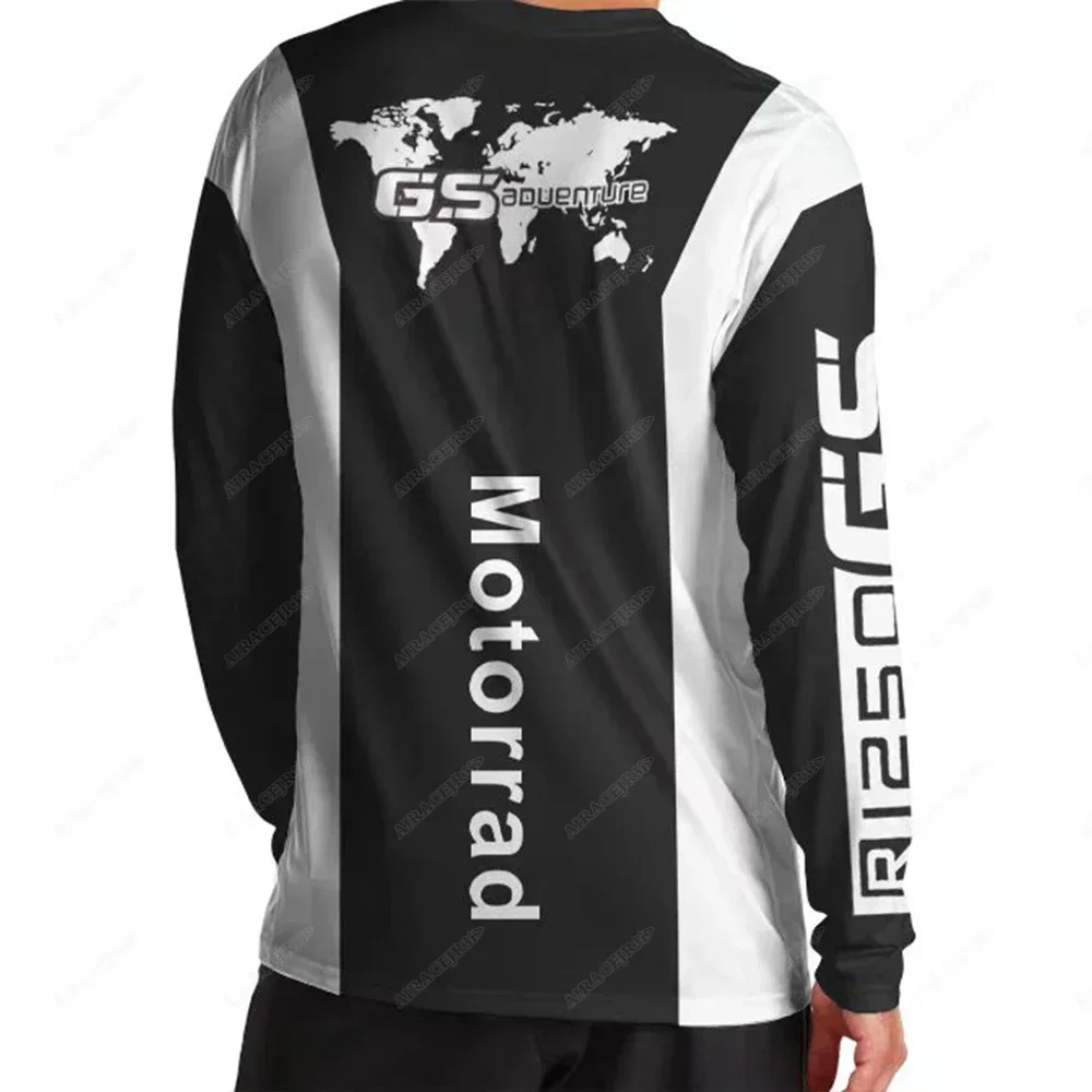 Motorrad Motorcycle For BMW R1250 GS T-shirt Motos Riding Quick Dry Summer Men's Long Sleeves Breathable Anti-UV Cold Feeling