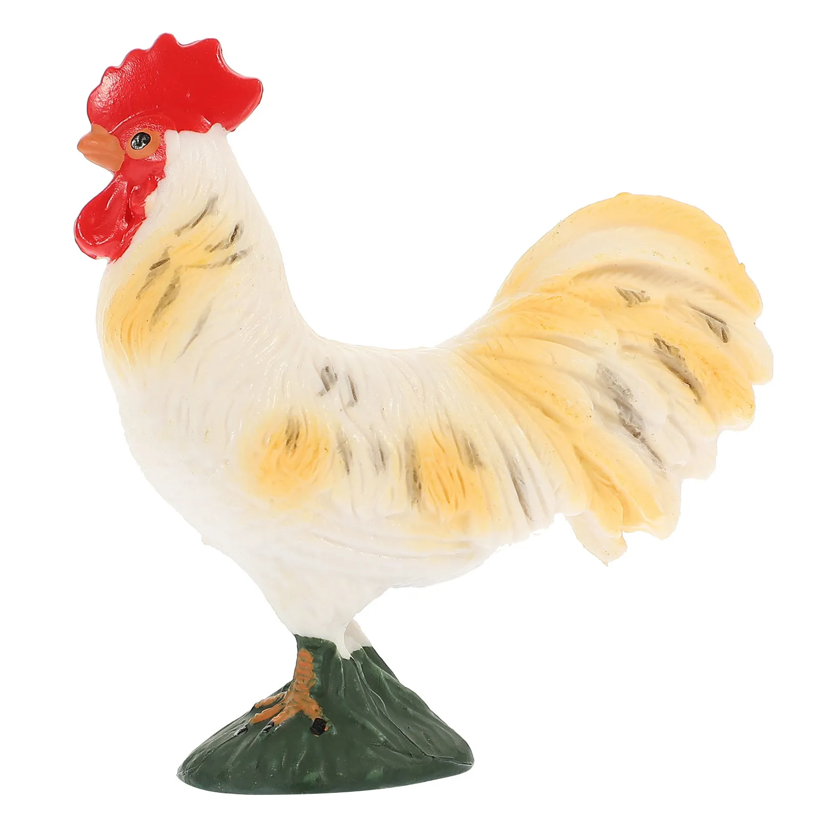

ABS Rooster Sculpture Lifelike Poultry Decor for Farm Yard Garden Home Outdoor Static Animal Ornament Creative Agritainment