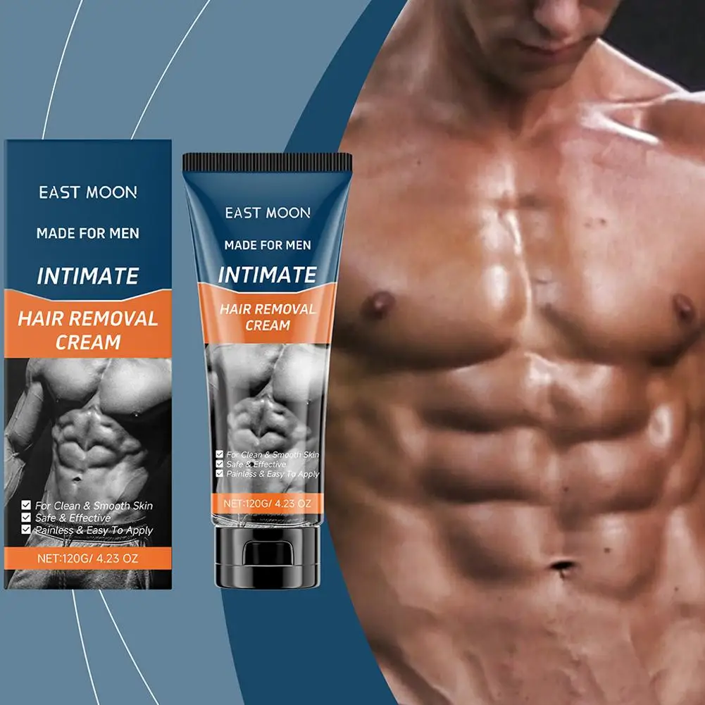 كريم إزالة الشعر 120 جرام، كريم إزالة الشعر للرجال، غير مؤلم وصنع للرجال Y2I0 #2