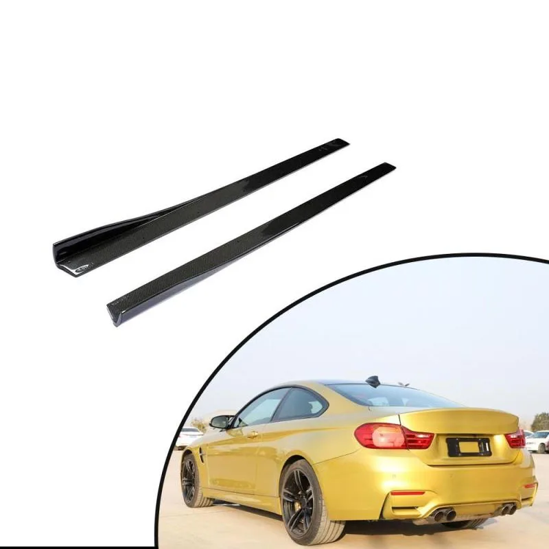 For BMW F80 M3 Base Sedan 4-Door F82 M4 GTS Coupe 2-Door Carbon Fiber Car Side Bumper Skirt Extension