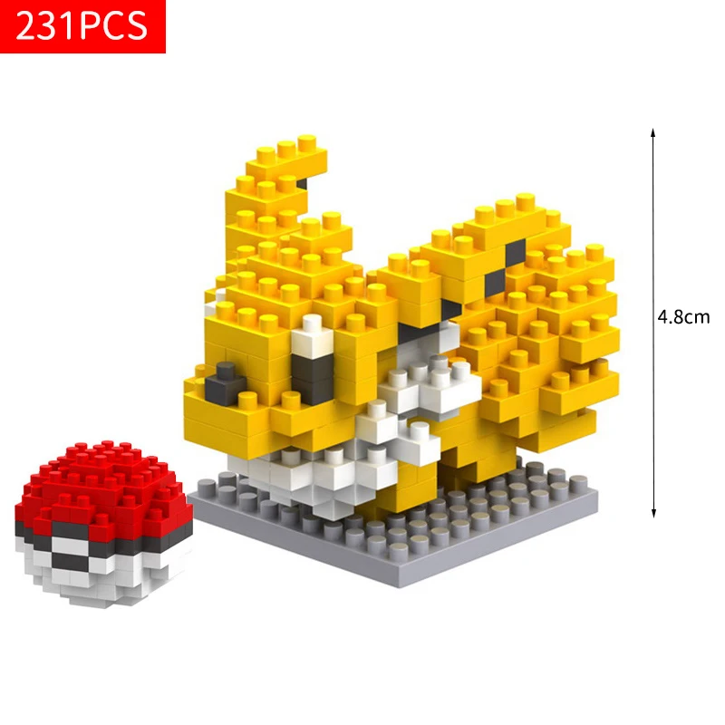 Pokémon Speelgoed Bouwstenen Pokémon Actie Cartoonfiguur Pikachu Geassembleerd Model Bouwblok Voor Jongens Verjaardagscadeaus