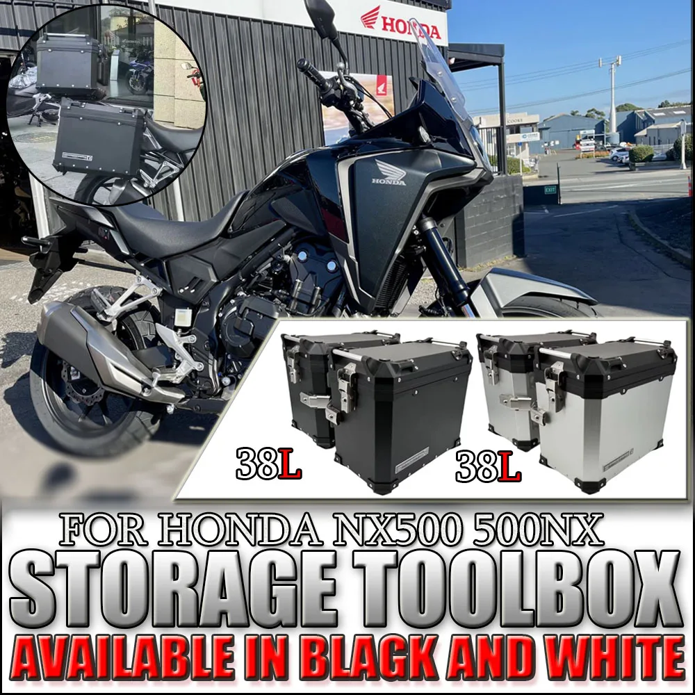 For HONDA NX500 500NX NX500 Aluminum Case Top Case Side Luggage Box Panniers Motorcycle Trunk SaddleBag Bracket Tool Storage Box