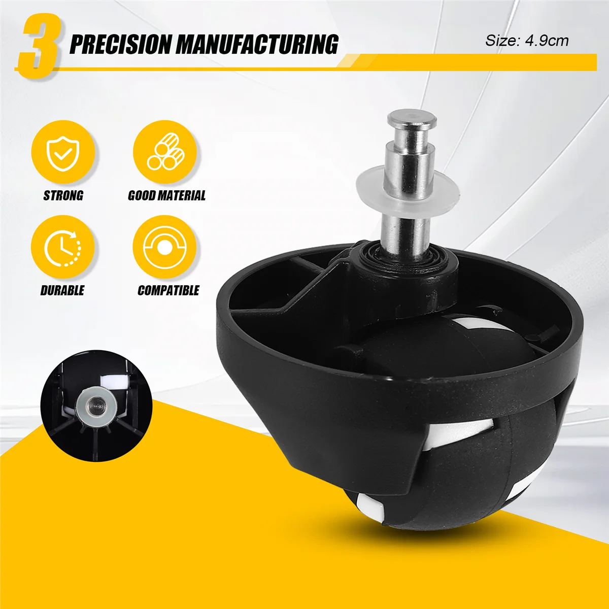 Roda universal at17 para robô aspirador de pó anker eufy robovac 11s 30 30c 15c 12 25c 35c, peças de reposição