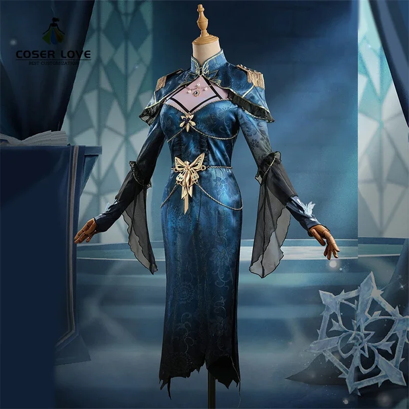 Identity V Fiona Gilman Priestess Frozen Butterfly Cosplay Costume Carnival Halloween Comic Con Costumes and Prop