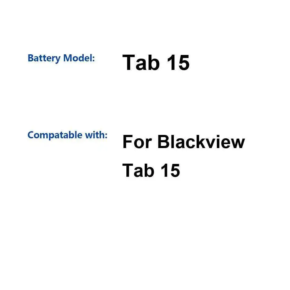 

12800Mah Premium Replacement Tablet Battery For Blackview Tab 15