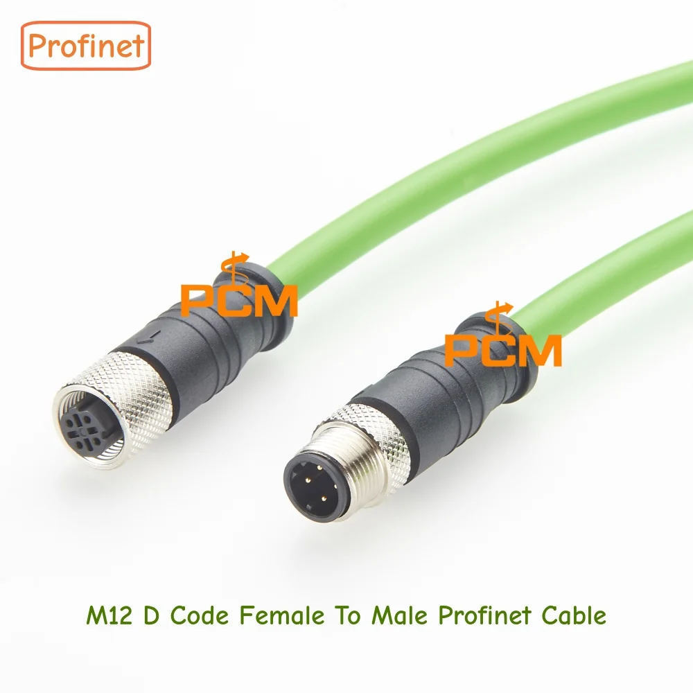 

M12 D Code Female to Male Profinet Ethernet Cable EtherCAT Industrial Network Cable for PLC Automation System Compatible Binder
