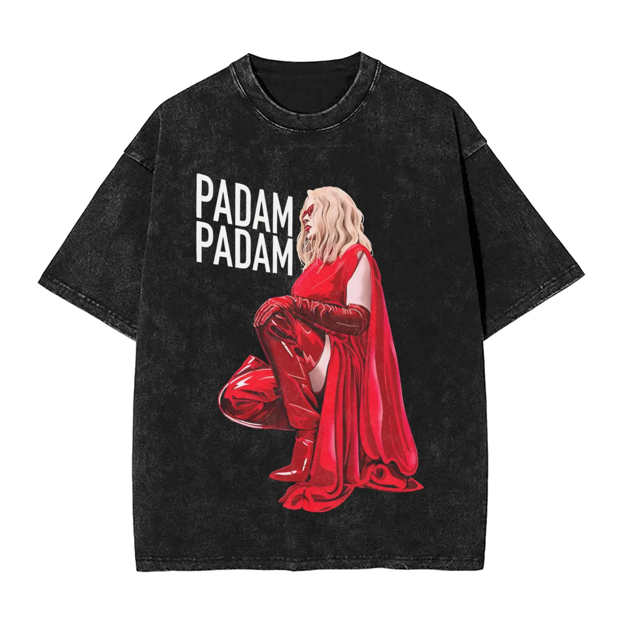 

Kylie Minogue Padam Padam Washed T Shirts Streetwear Hip Hop T-Shirts Tension Tour Tees Tops Men Women Short Sleeve High Street